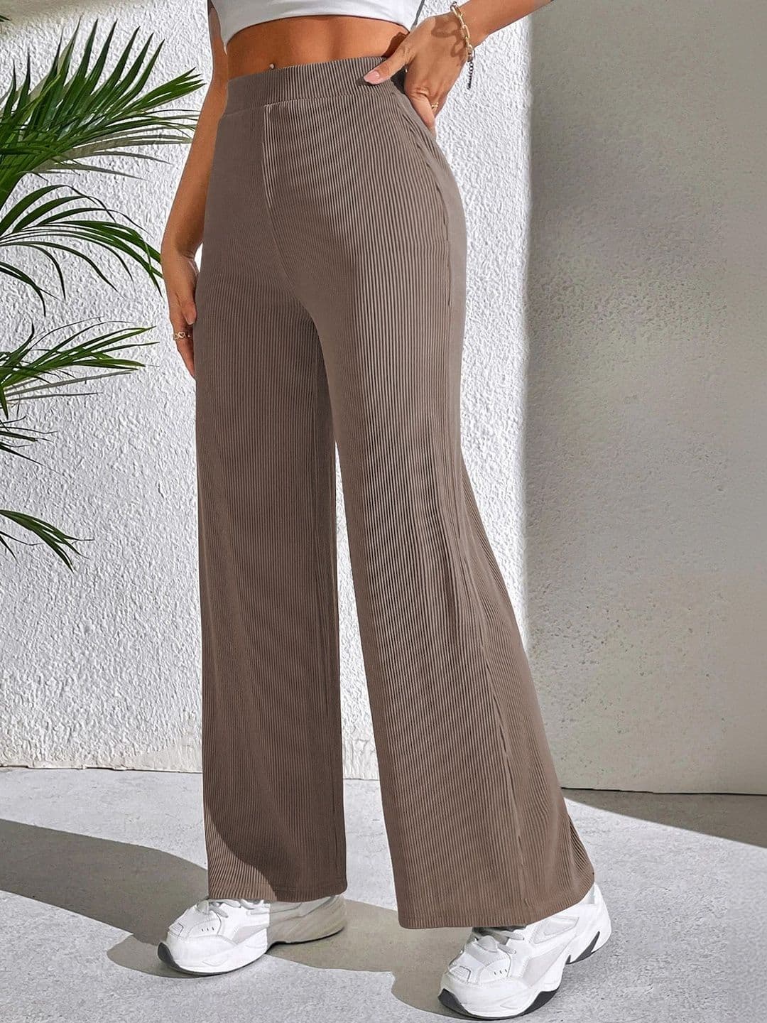 Neon Femme Women Textured High-Rise Trousers thumbnail 3