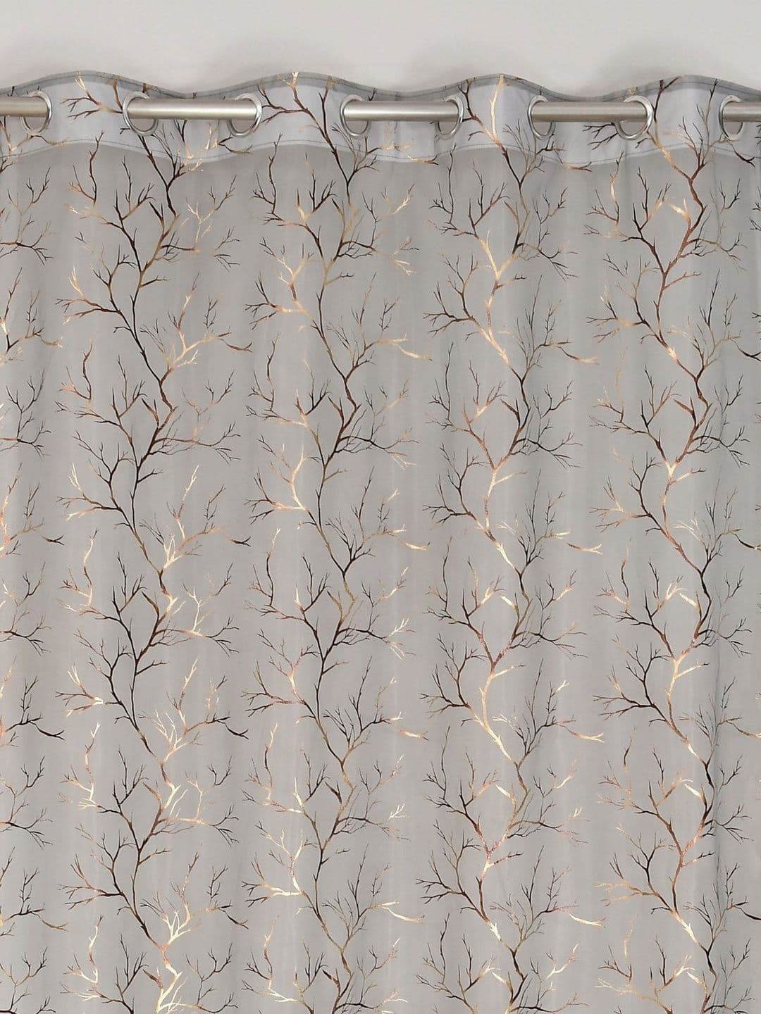 Aura Grey Set of 2 Sheer Long Door Curtain thumbnail 5