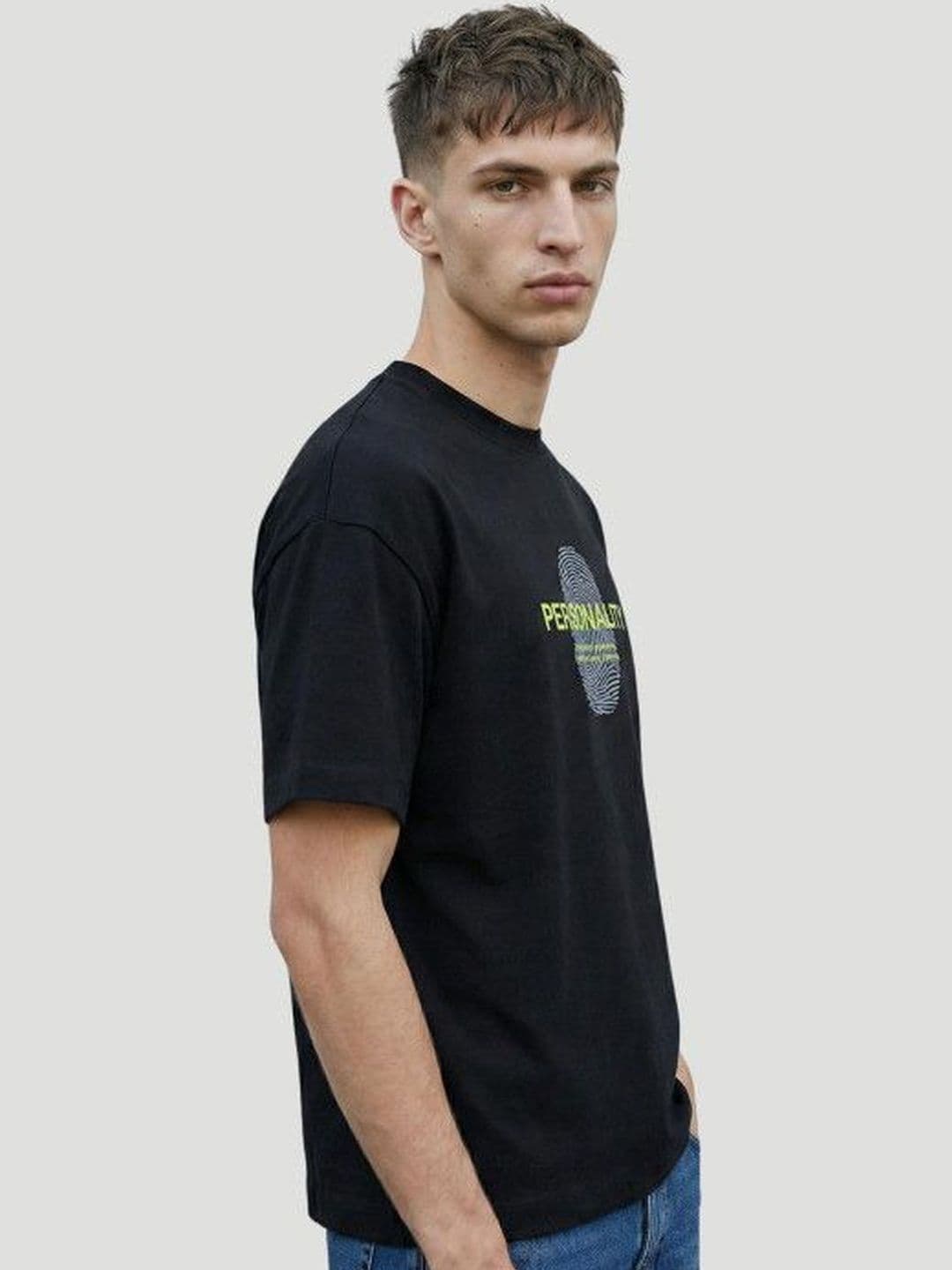 High Star Men Typography Printed Drop-Shoulder Sleeves T-shirt thumbnail 6