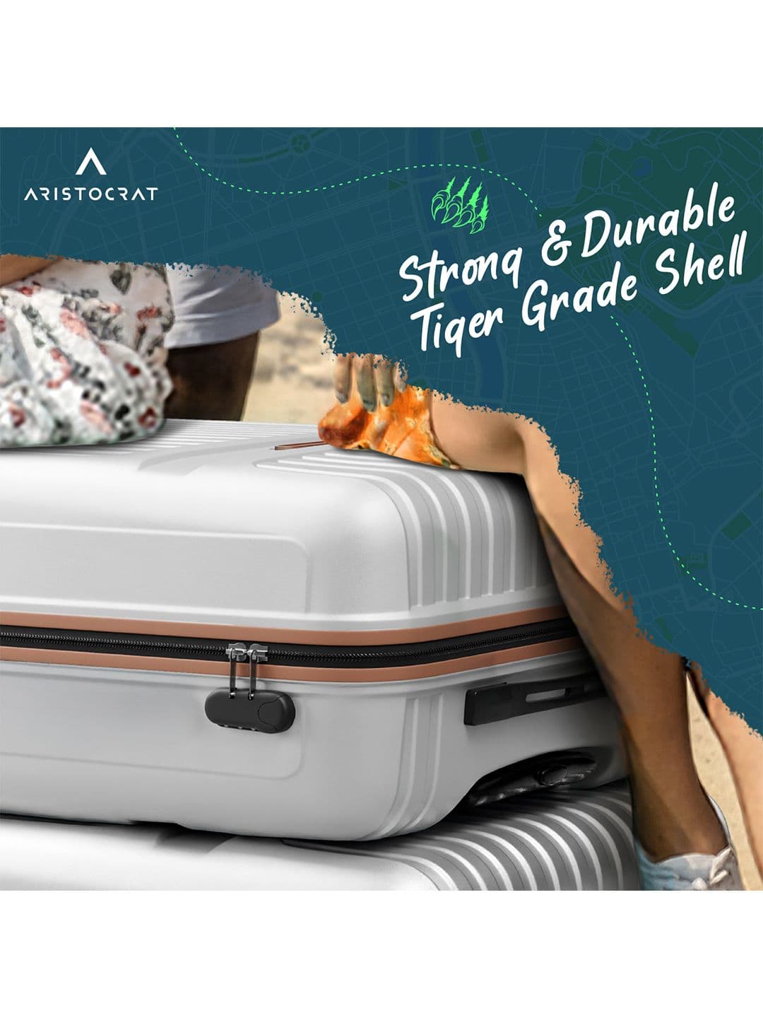 Aristocrat Unisex Atlas Textured Hard-Sided Cabin Trolley Bag thumbnail 4