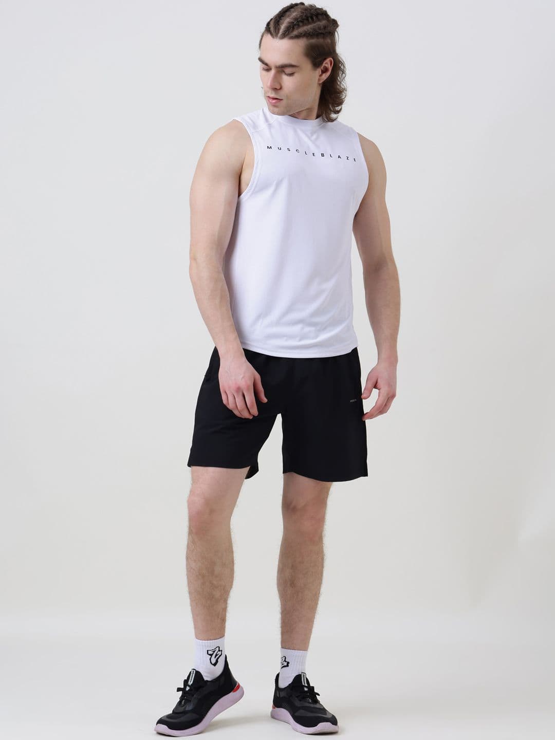 MuscleBlaze Unisex Brand Logo Printed Round Neck Slim T-shirt thumbnail 5