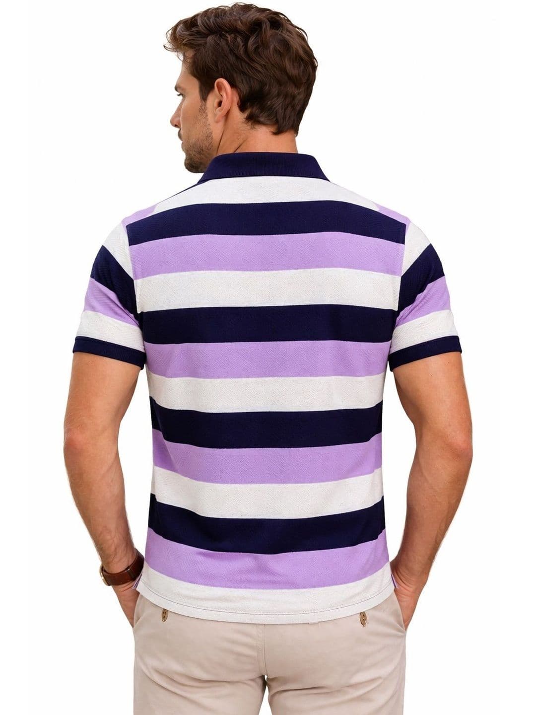 The Roadster Lifestyle Co Striped Polo Collar Tshirts thumbnail 6
