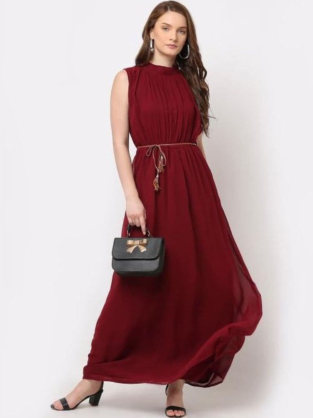 DressBerry Halter Neck Georgette Maxi Dress thumbnail 3