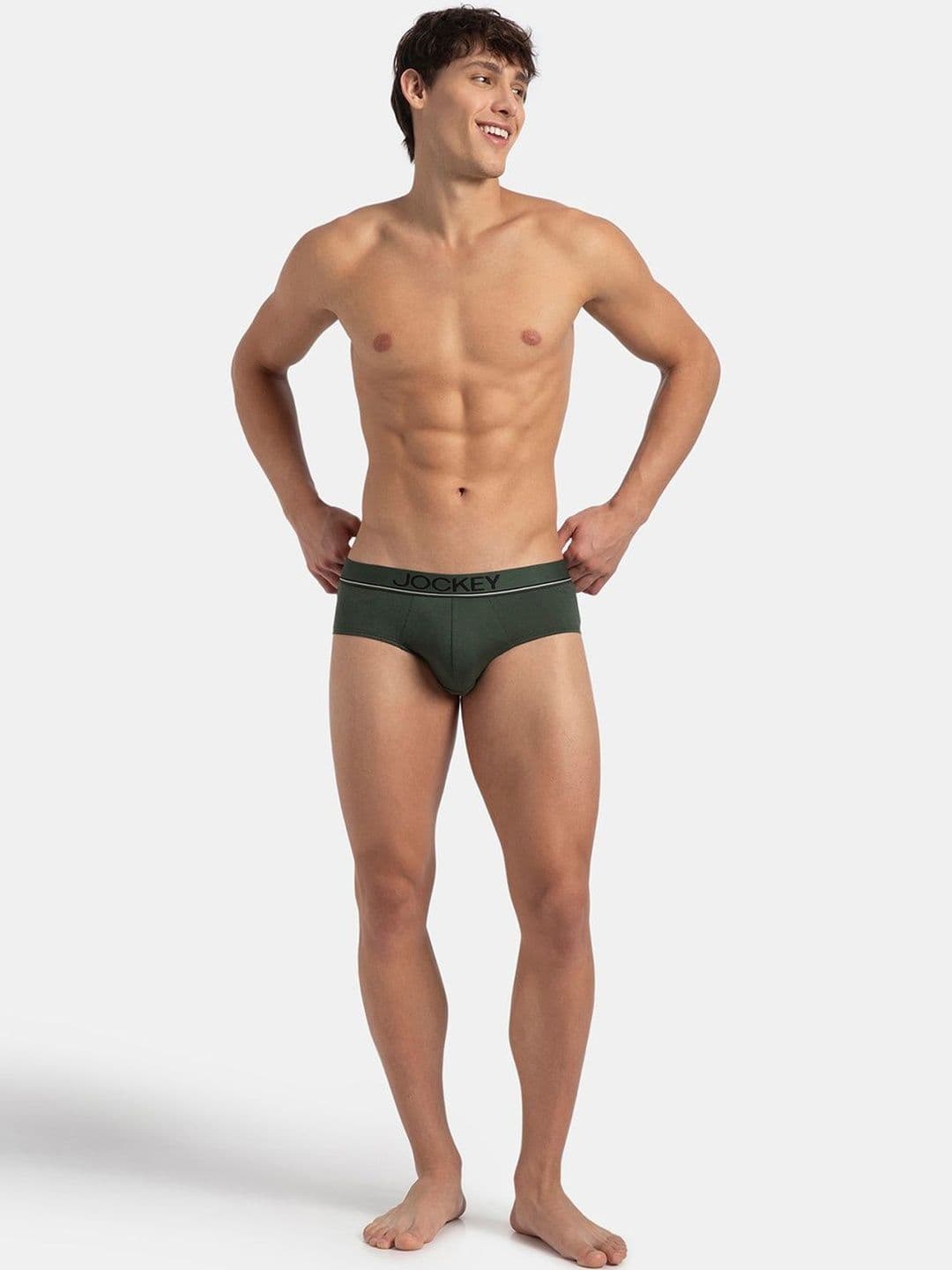 Jockey Super Combed Cotton Solid Brief with Ultrasoft Waistband - 8037 thumbnail 3
