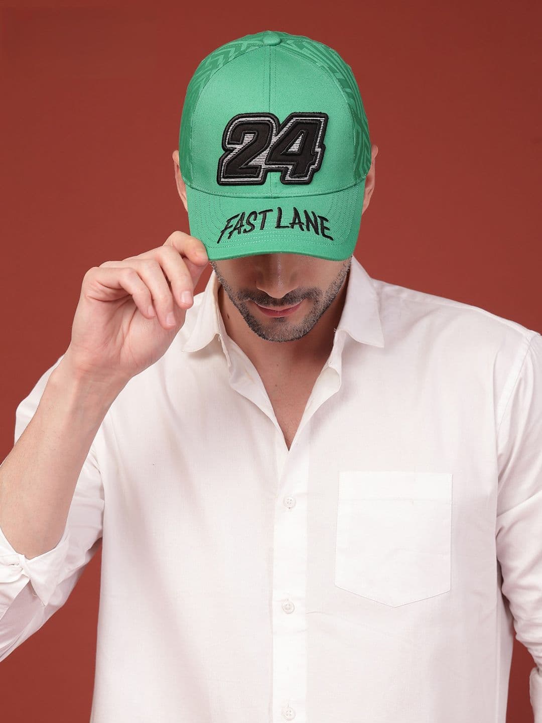 Red Tape Unisex Green Solid Cotton Twill Baseball Cap with Adjustable Strap thumbnail 3