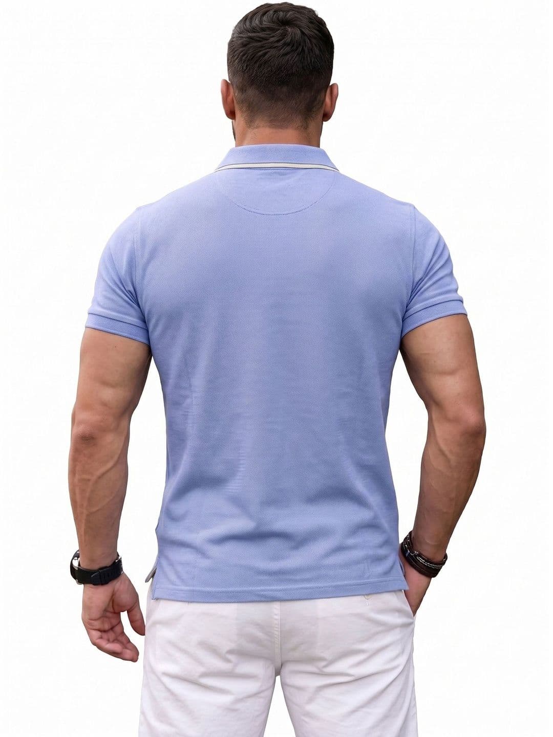 Utopium Men Polo Collar Pure Cotton Pockets T-shirt thumbnail 4