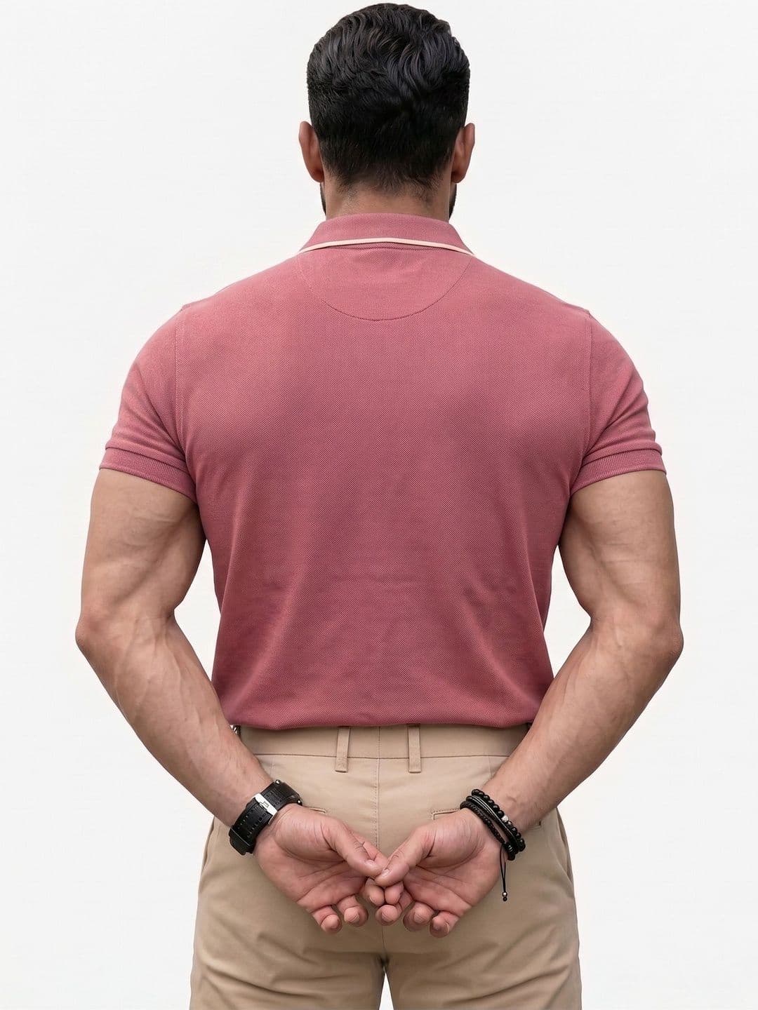 Utopium Men Brand Logo Polo Collar Pure Cotton Pockets T-shirt thumbnail 2