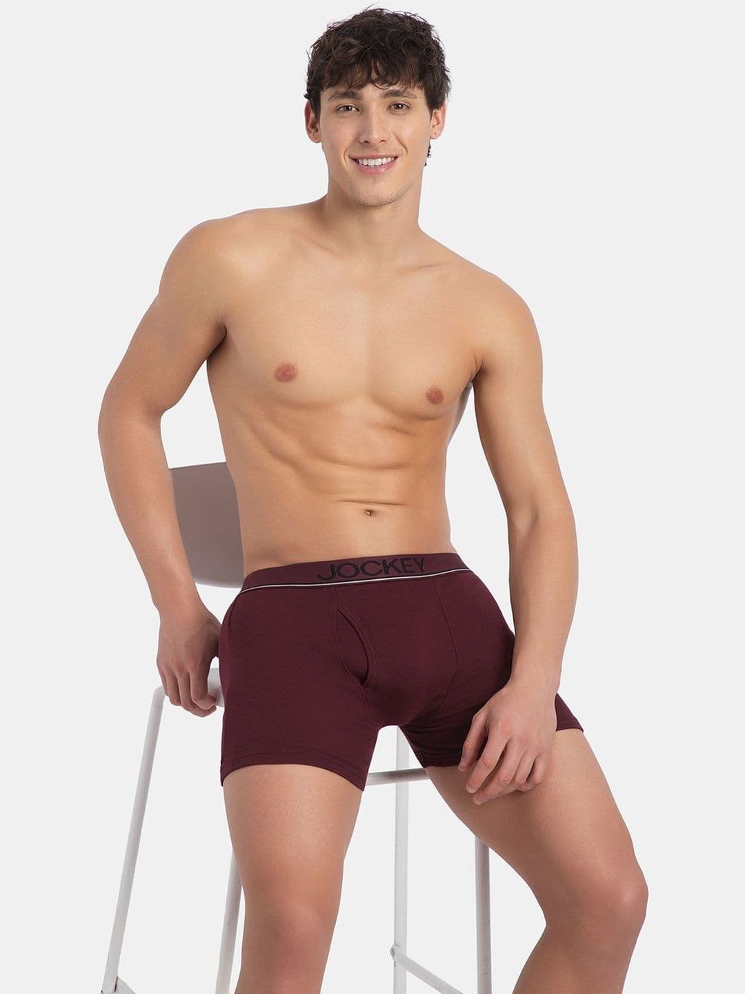Jockey Super Combed Cotton Rib Boxer Brief with Ultrasoft and Durable Waistband-8009 thumbnail 3