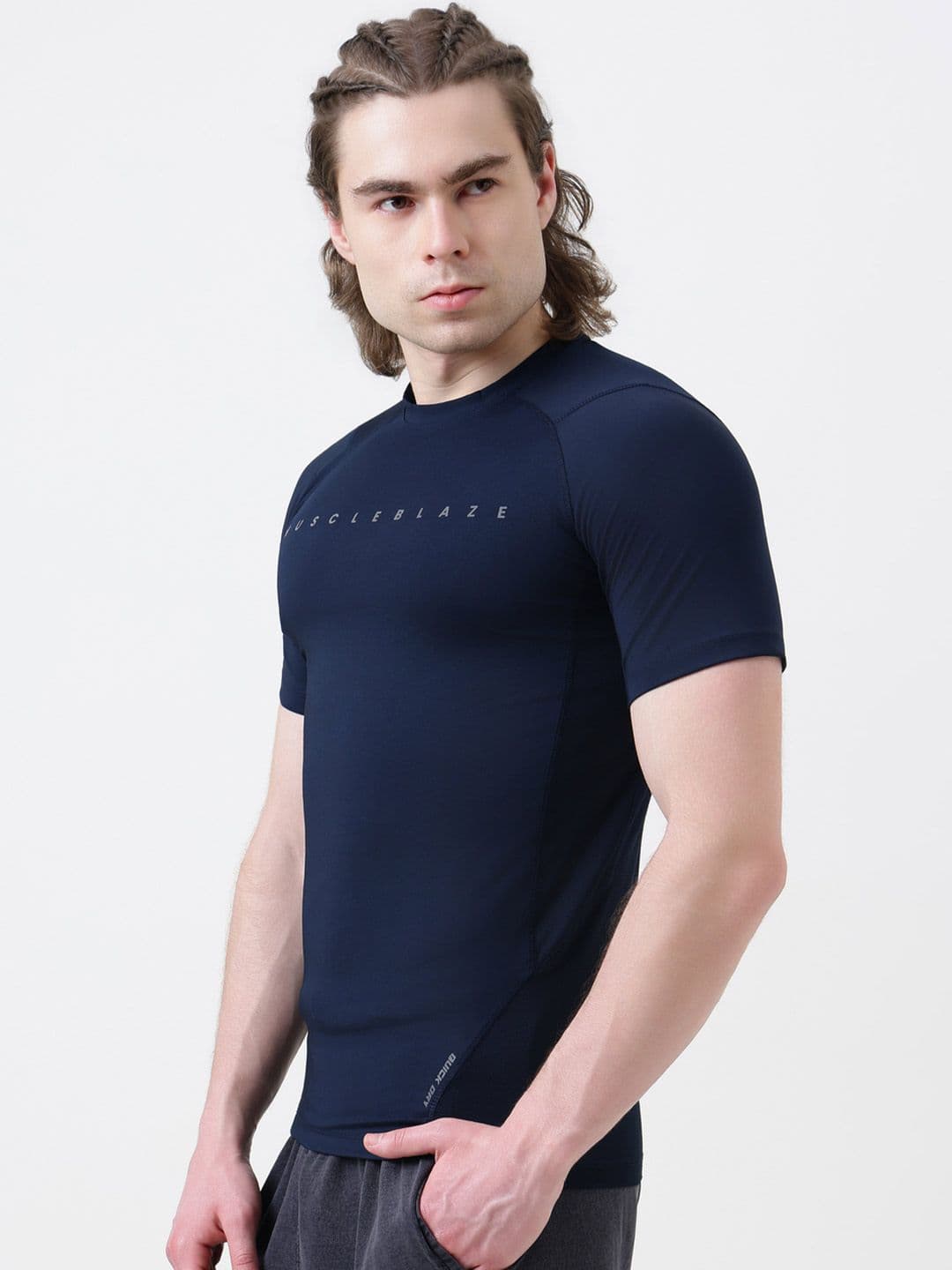 MuscleBlaze Unisex Typography Printed Round Neck Compression T-shirt thumbnail 4