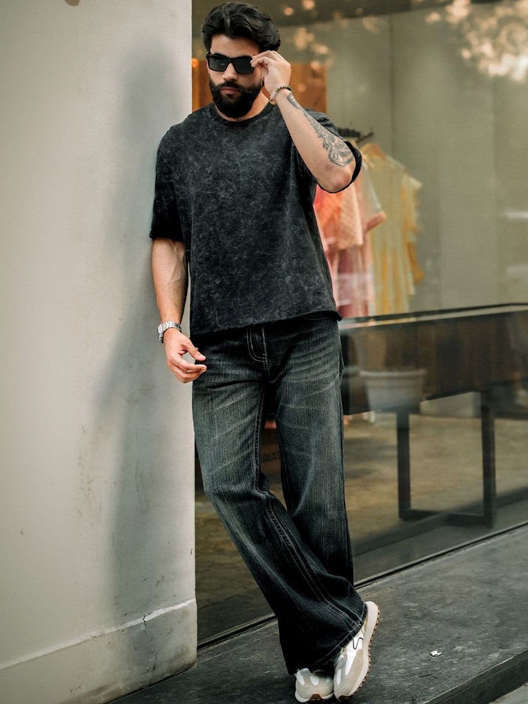 BDSQUARE Men Dyed Boxy T-shirt thumbnail 4