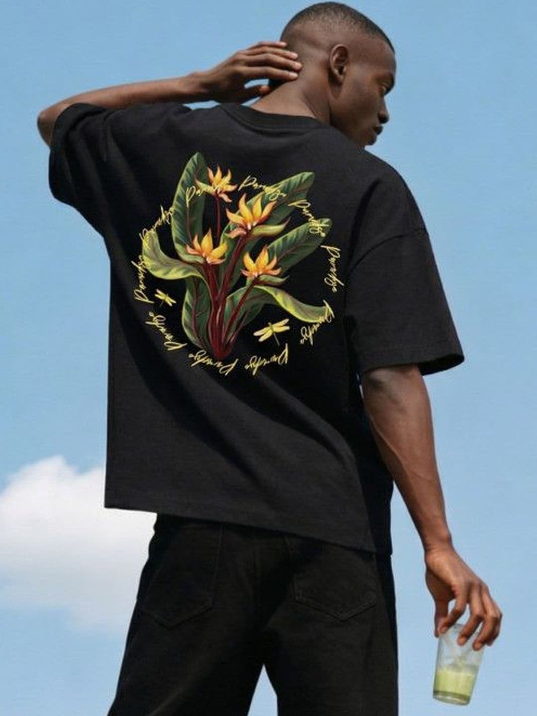High Star Men Floral Printed Tropical T-shirt thumbnail 7