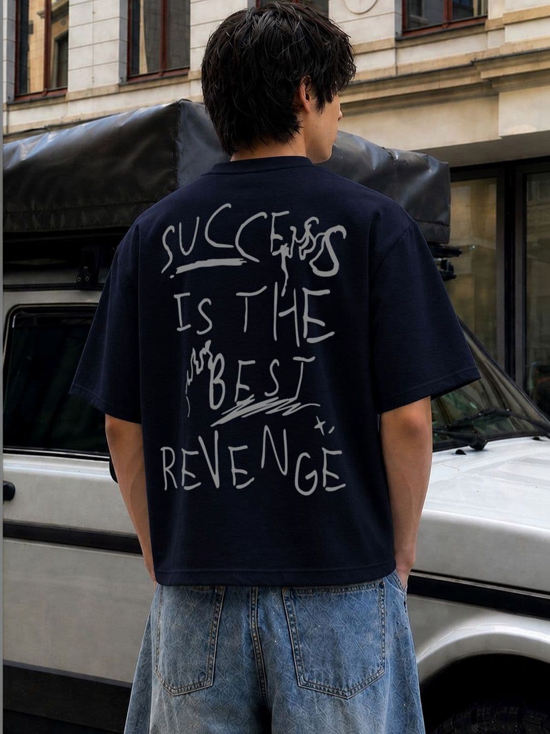 SZN Men Typography Printed Boxy T-shirt thumbnail 5