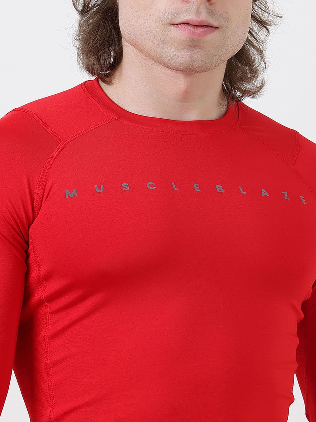 MuscleBlaze Unisex Typography Printed Round Neck Compression T-shirt thumbnail 7