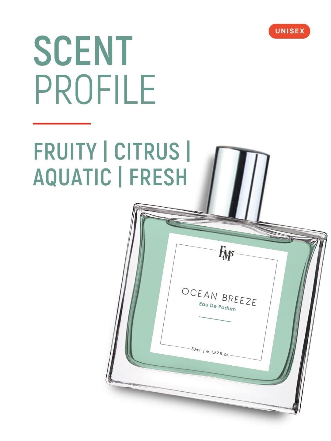 EM5 Ocean Breeze Strong & Long Lasting Eau De Parfum - 50 ml thumbnail 6