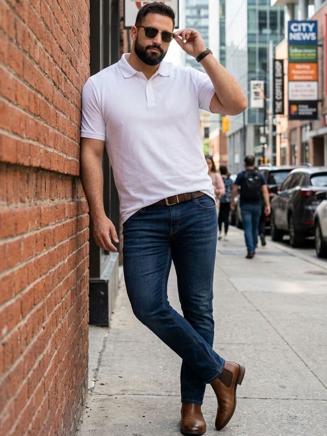 Mast & Harbour Men Polo Collar T-shirt thumbnail 4