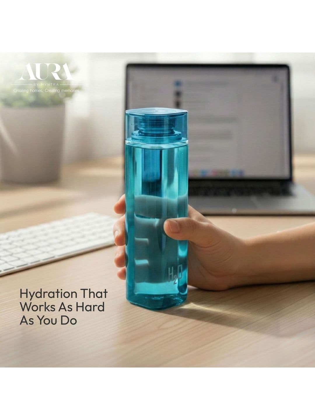 Aura Blue Set of 6 Plastic Other Water Bottle thumbnail 5