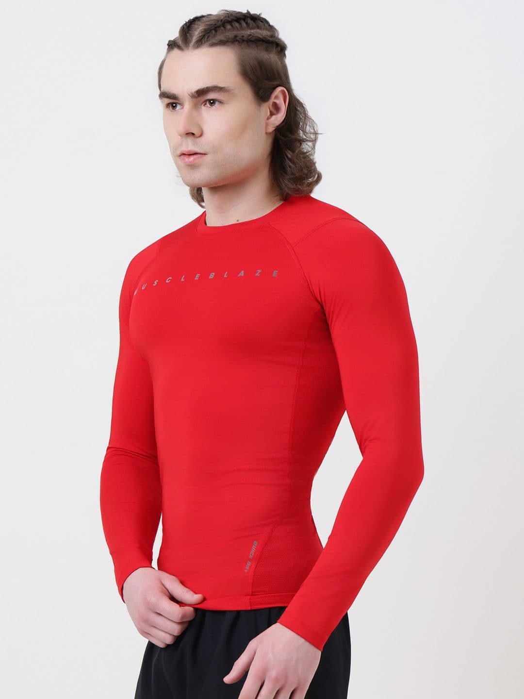 MuscleBlaze Unisex Typography Printed Round Neck Compression T-shirt thumbnail 7