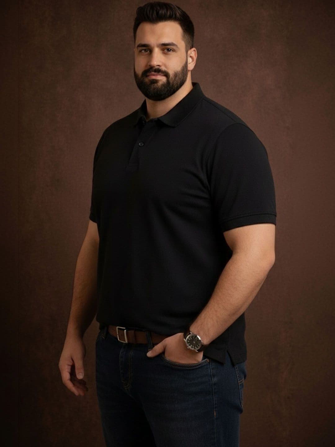 Mast & Harbour Men Polo Collar Pockets T-shirt thumbnail 4