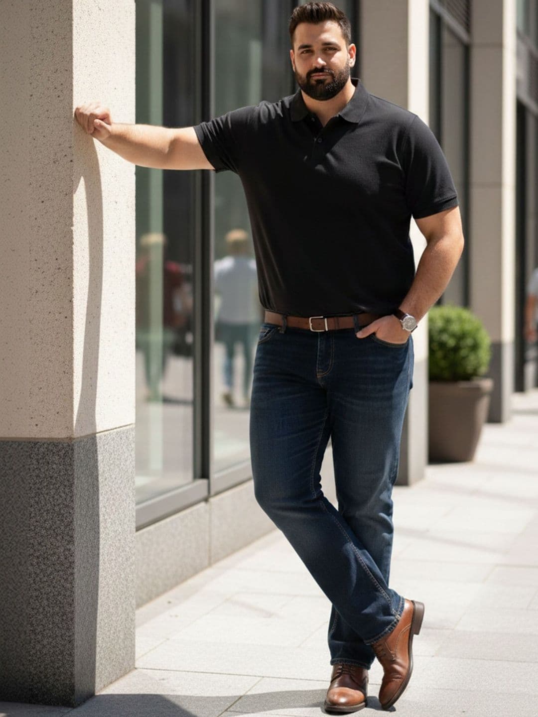 Mast & Harbour Men Polo Collar Pockets T-shirt thumbnail 5