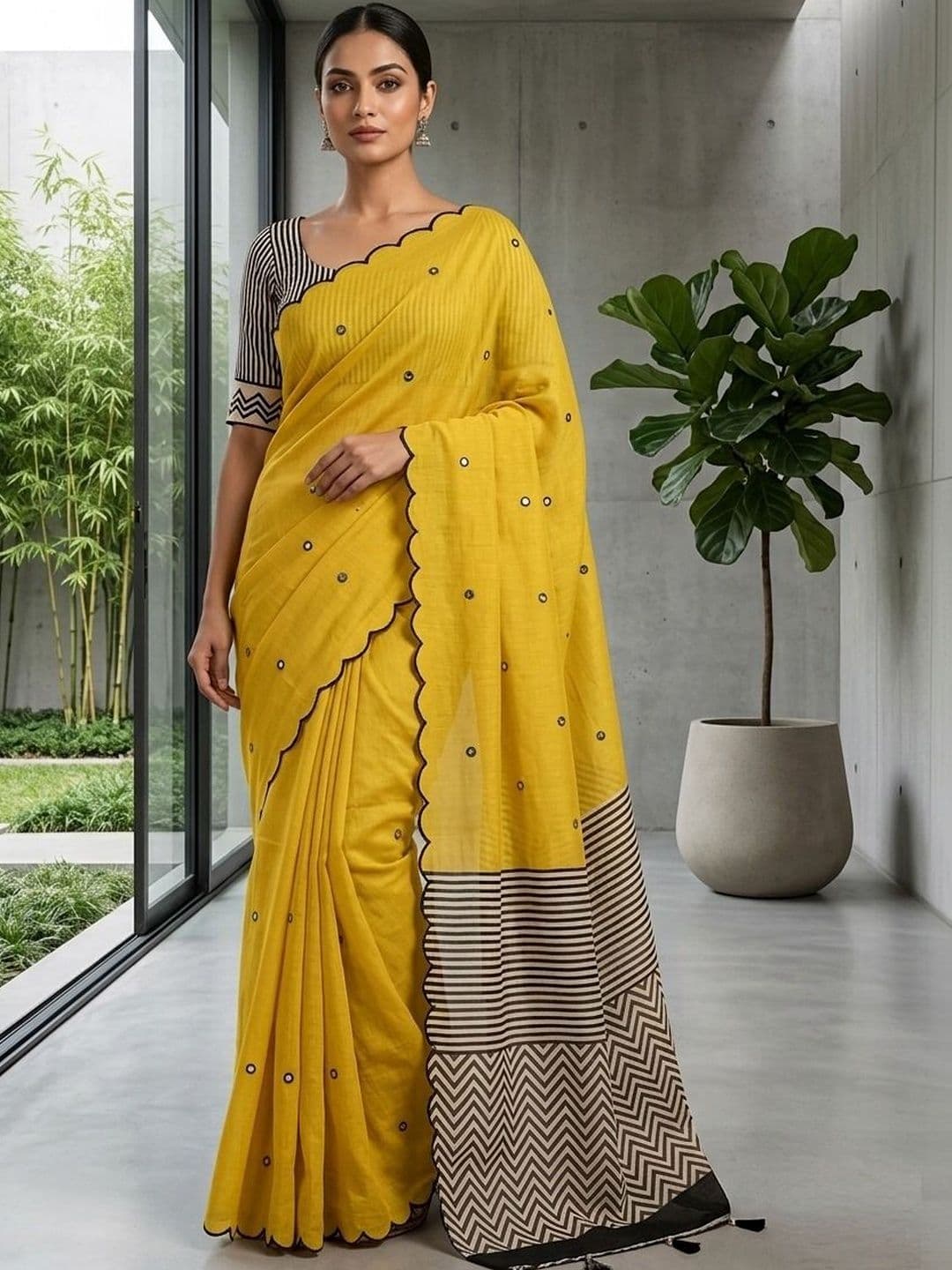 Sangria Woven Design Sarees Blouse Piece - view 1