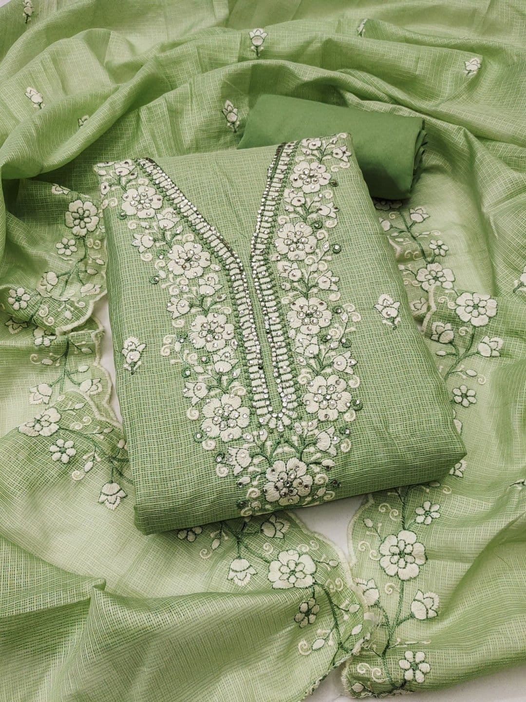 Rangtulika Ethnics Embroidered Unstitched Dress Material - view 1
