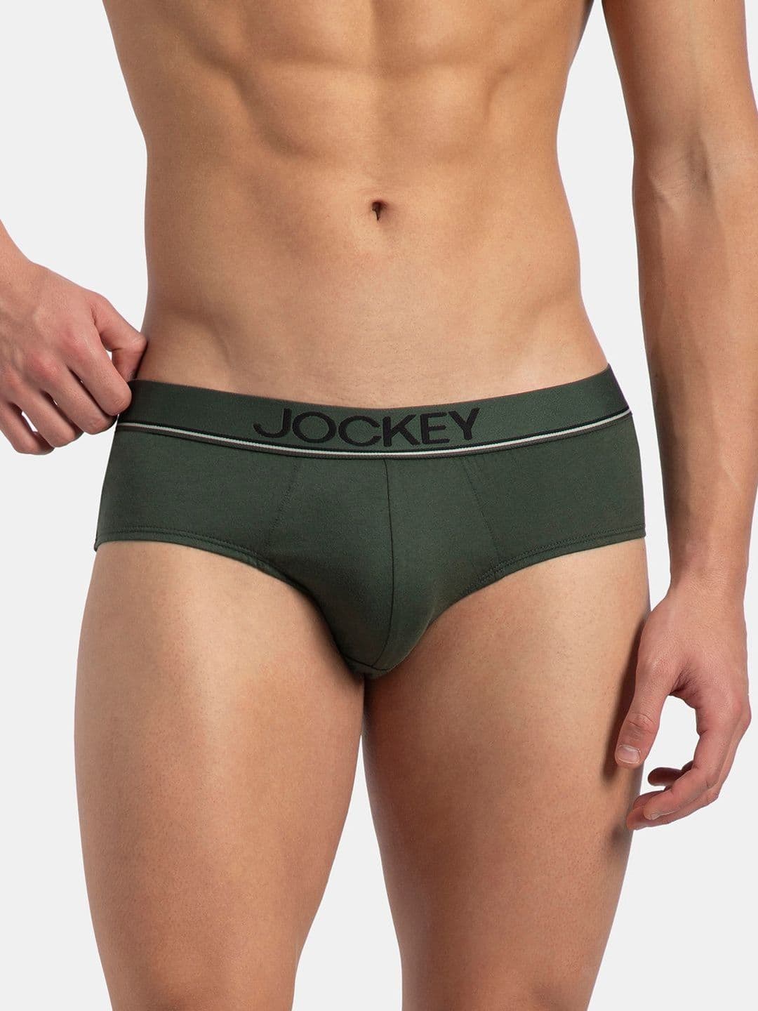 Jockey Super Combed Cotton Solid Brief with Ultrasoft Waistband - 8037 - view 1