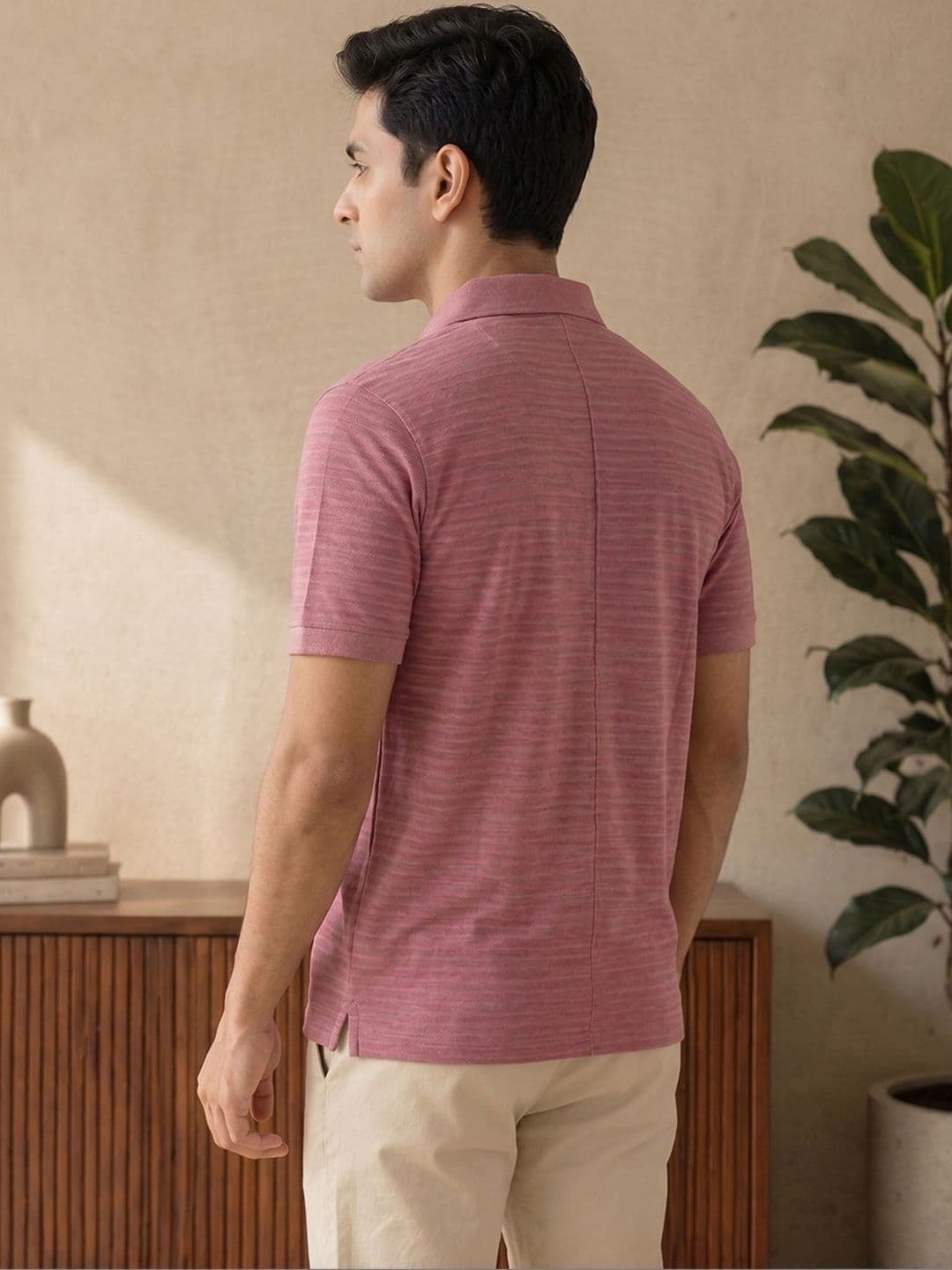 Force NXT Men Striped Polo Collar Pockets T-shirt thumbnail 2