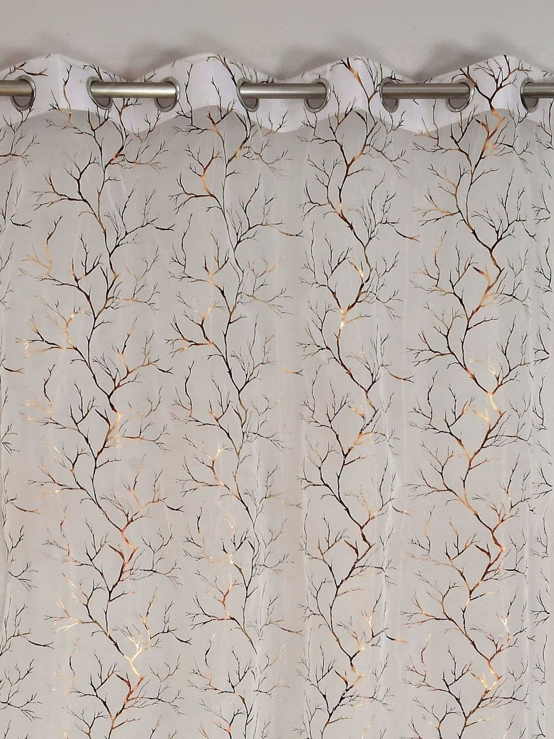 Aura White Set of 2 Sheer Long Door Curtain thumbnail 4