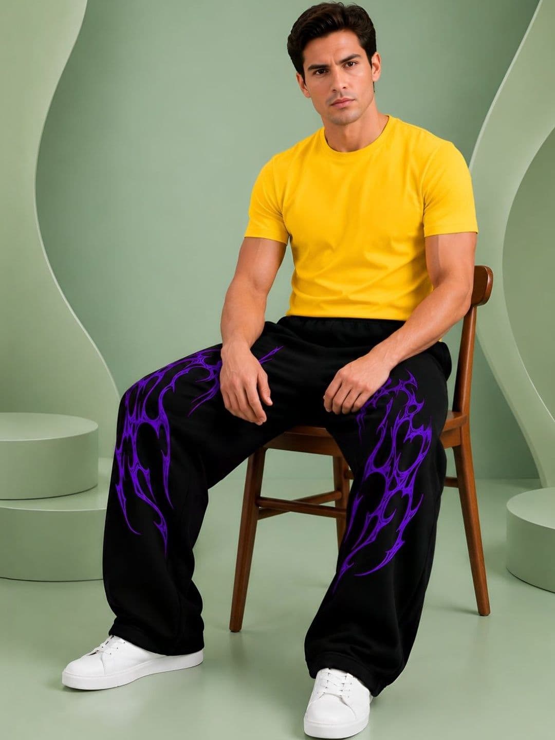 TEDWOODS Men Regular Fit Graphic Print Track Pants thumbnail 5