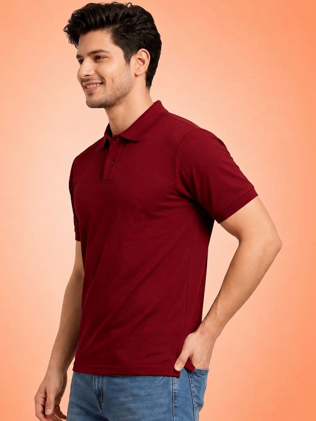 HERE&NOW Men Polo Collar T-shirt thumbnail 4