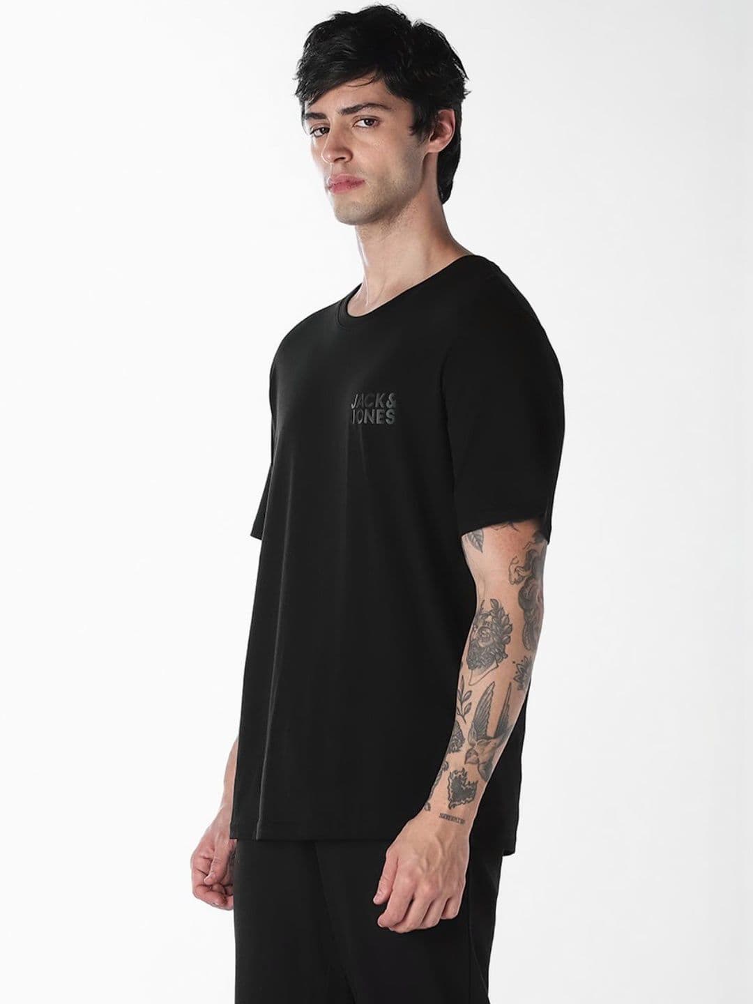 Jack & Jones Men Brand Logo Printed Organic Cotton Slim Fit T-shirt thumbnail 6