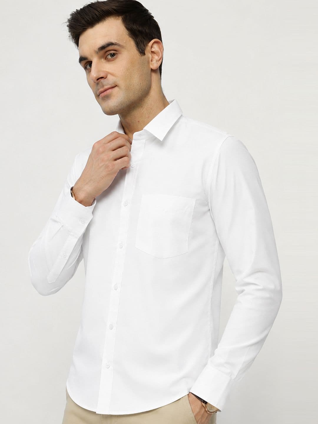 English Navy Original Slim Fit Easy Iron Wrinkle Resistant Formal Shirt thumbnail 4