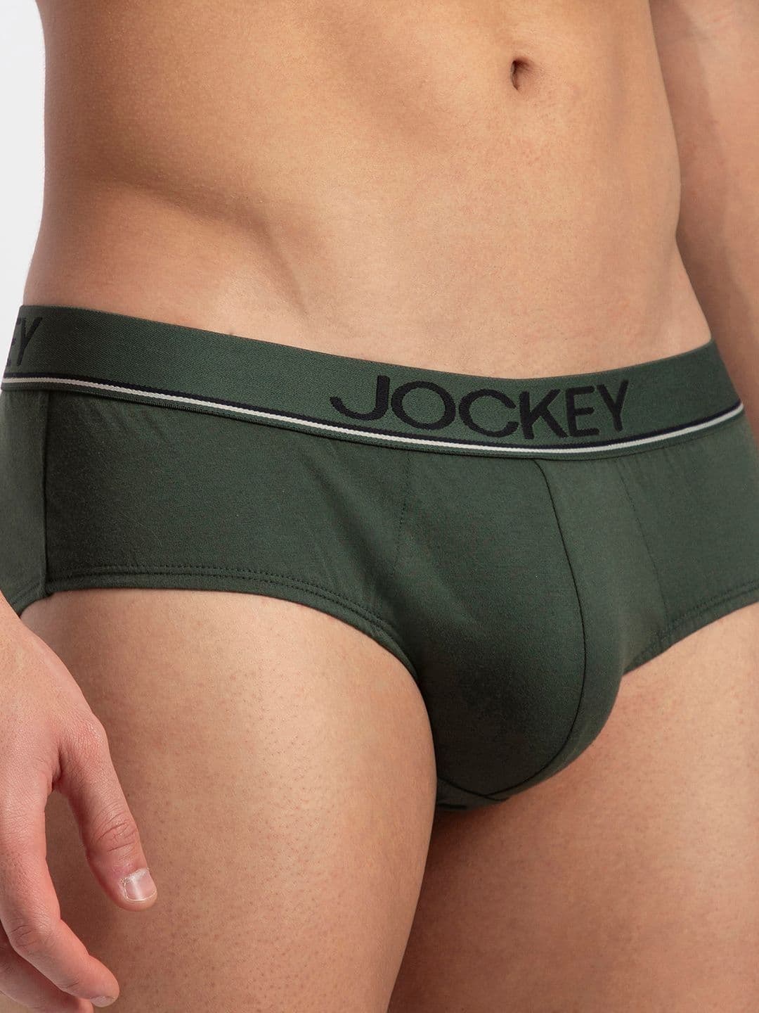 Jockey Super Combed Cotton Solid Brief with Ultrasoft Waistband - 8037 thumbnail 5