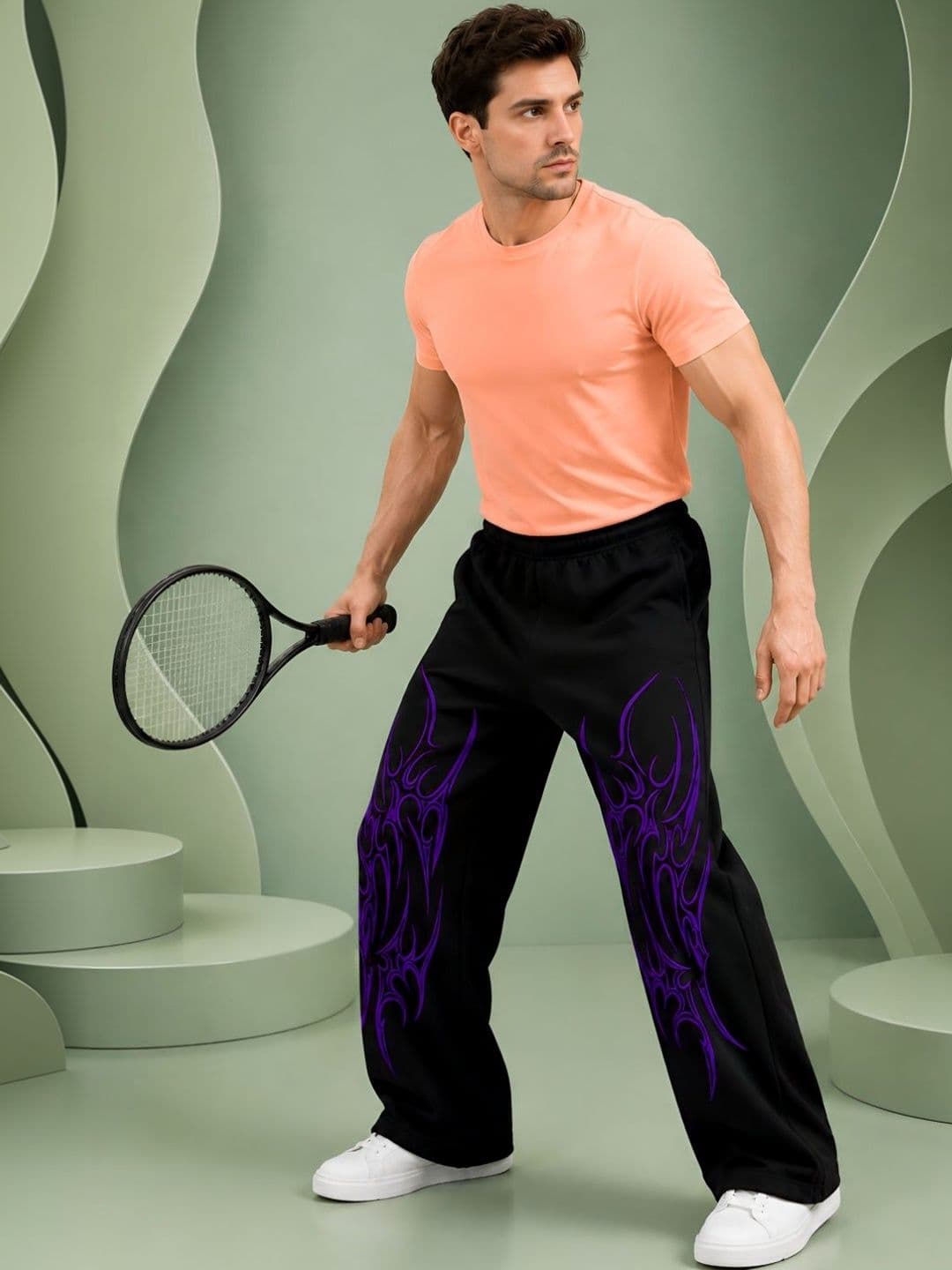 TEDWOODS Men Regular Fit Graphic Print Track Pants thumbnail 6
