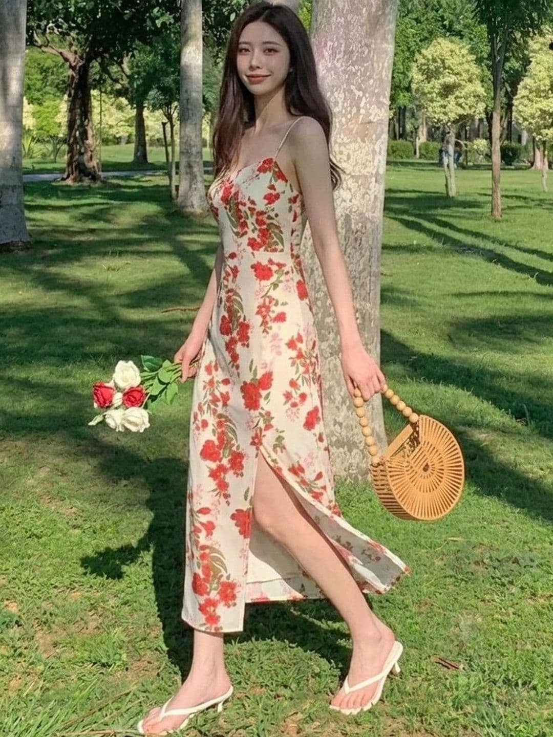 DressBerry Floral Print Sheath Midi Dress thumbnail 2