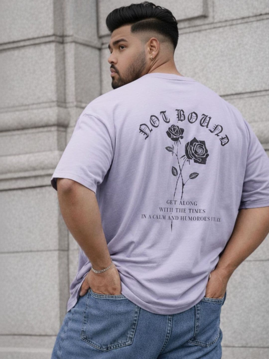 Sztori Men Floral Printed Drop-Shoulder Sleeves T-shirt thumbnail 2