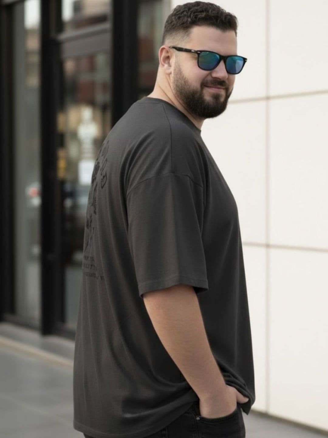 Sztori Men Printed Drop-Shoulder Sleeves T-shirt thumbnail 2