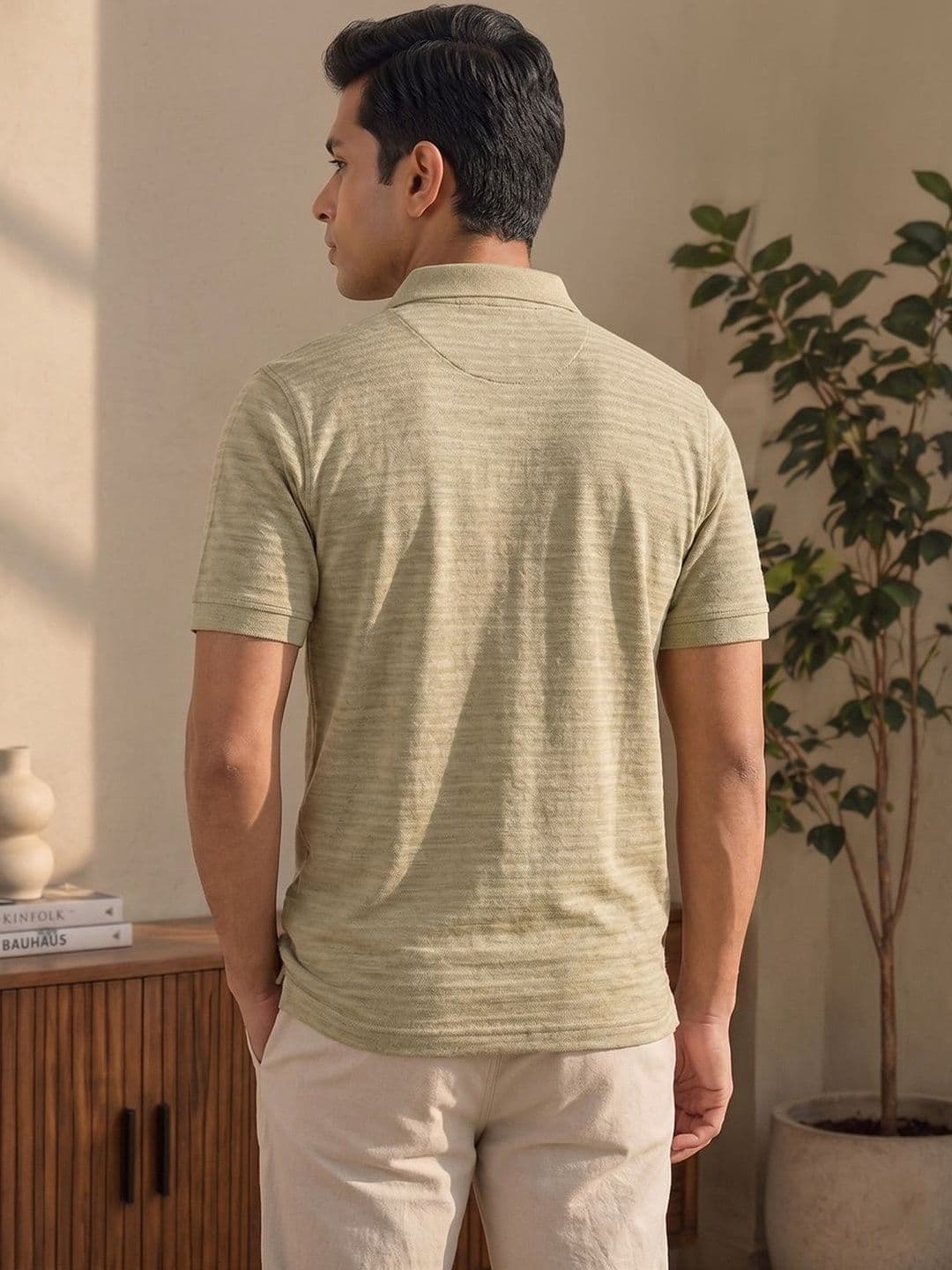 Force NXT Men Striped Polo Collar Pockets T-shirt thumbnail 3