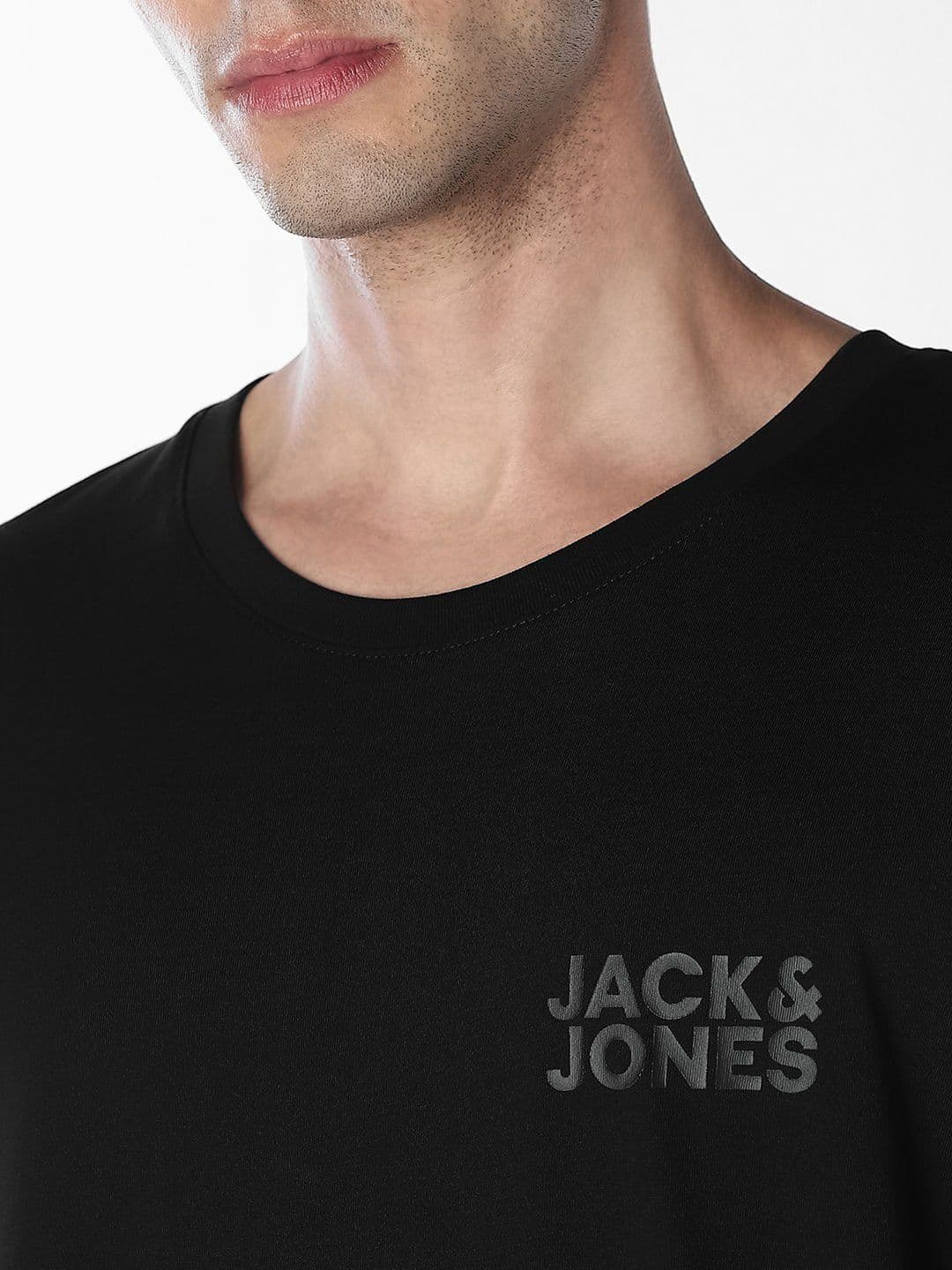 Jack & Jones Men Brand Logo Printed Organic Cotton Slim Fit T-shirt thumbnail 5
