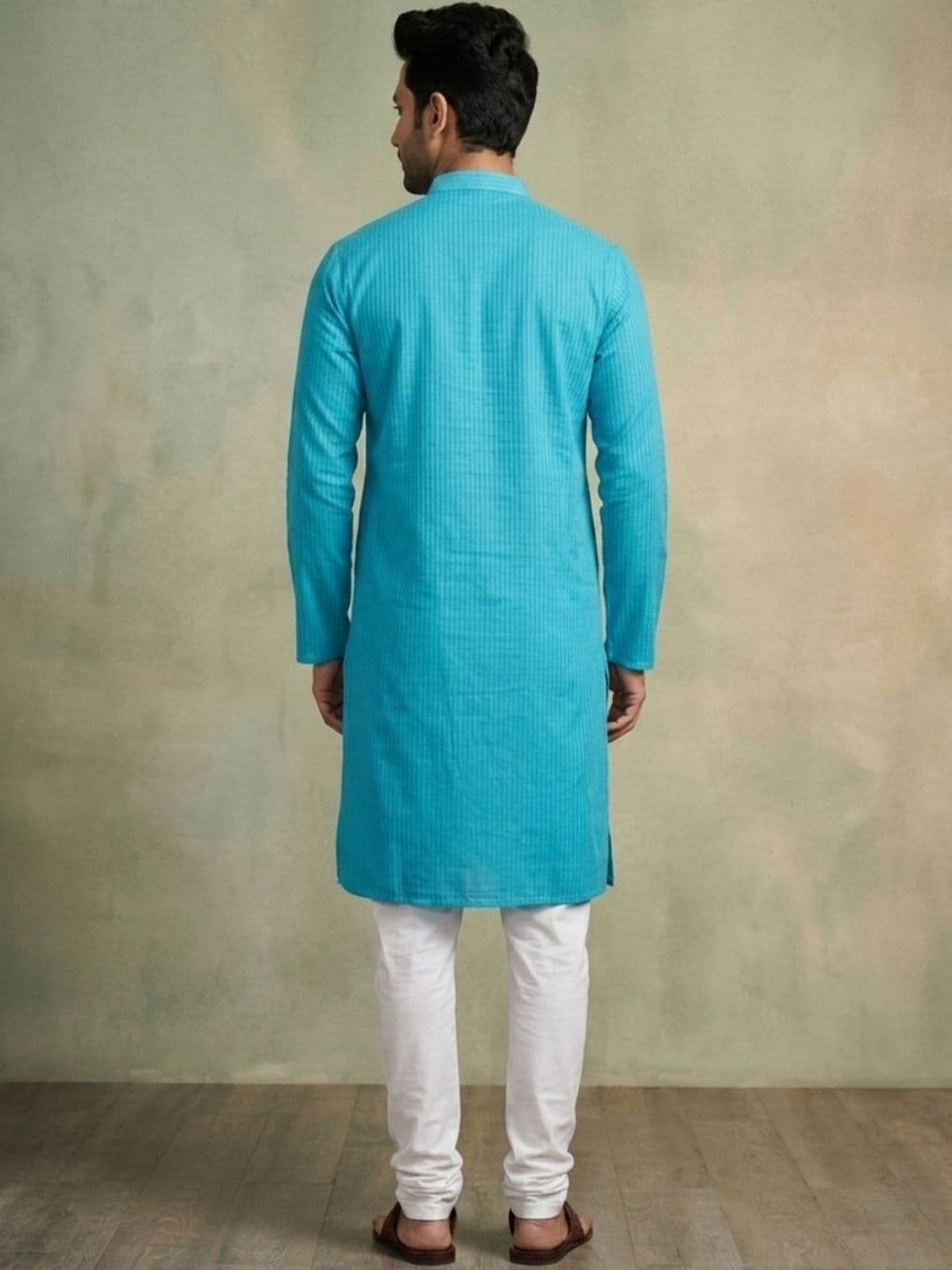 DEVOILER Men Striped Kurta thumbnail 4