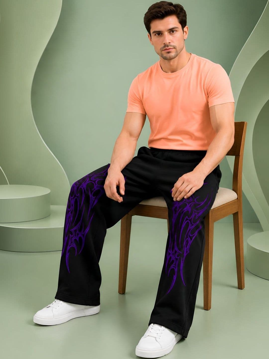 TEDWOODS Men Regular Fit Graphic Print Track Pants thumbnail 4