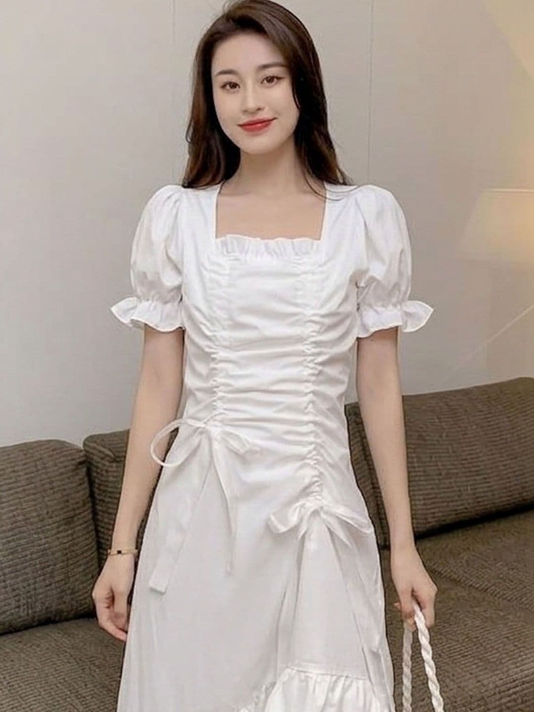 DressBerry Puff Sleeve Fit & Flare Midi Dress thumbnail 2