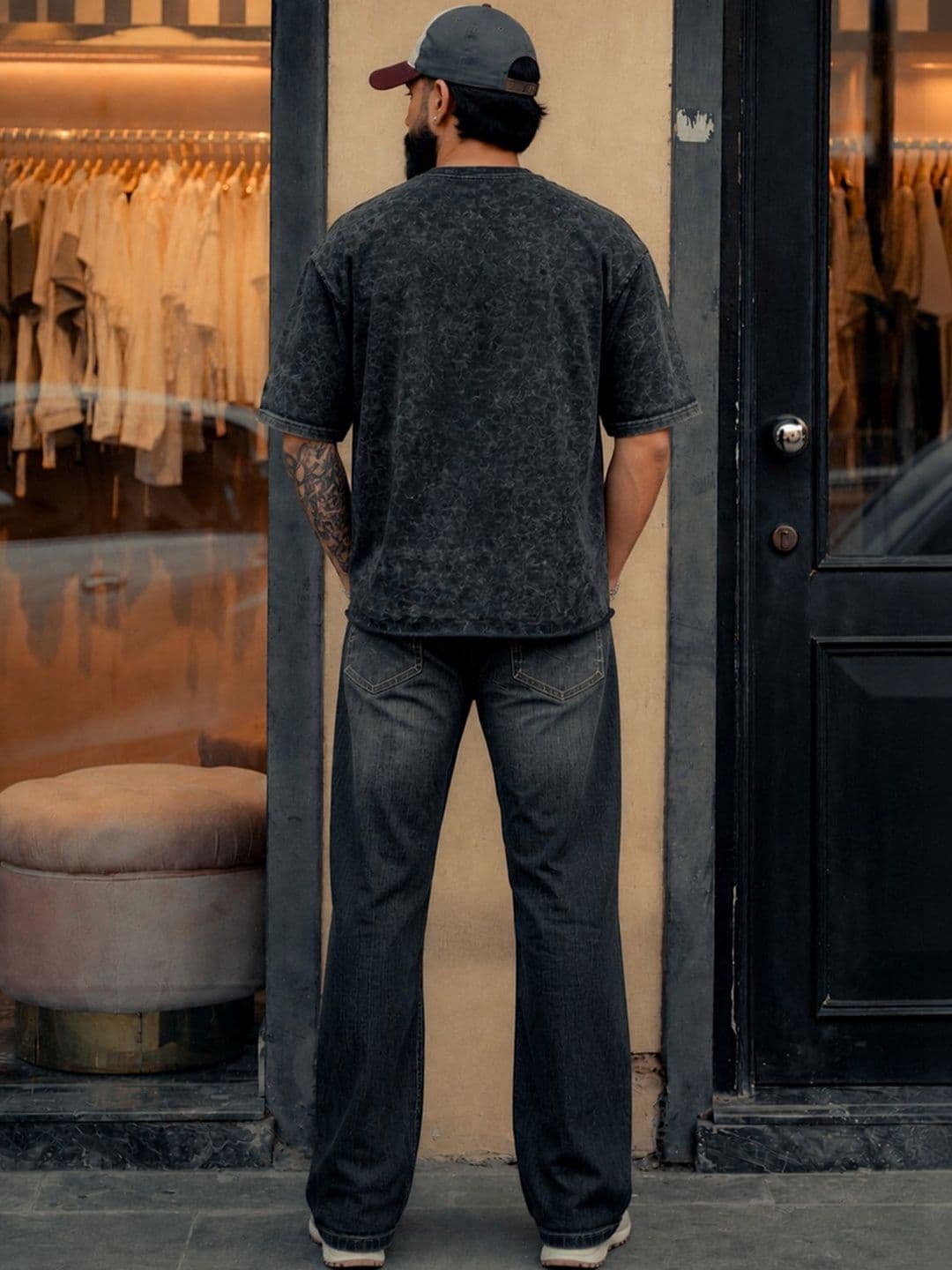 BDSQUARE Men Dyed Boxy T-shirt thumbnail 6