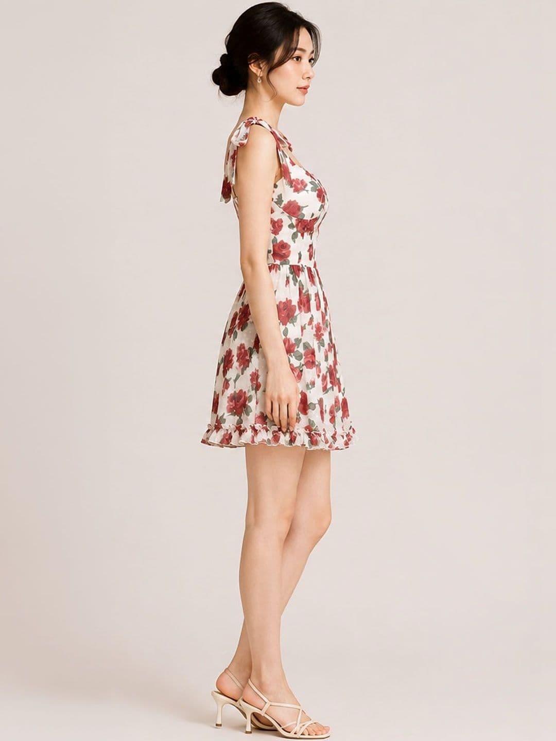 DressBerry Floral Print Ruffled A-Line Mini Dress thumbnail 2