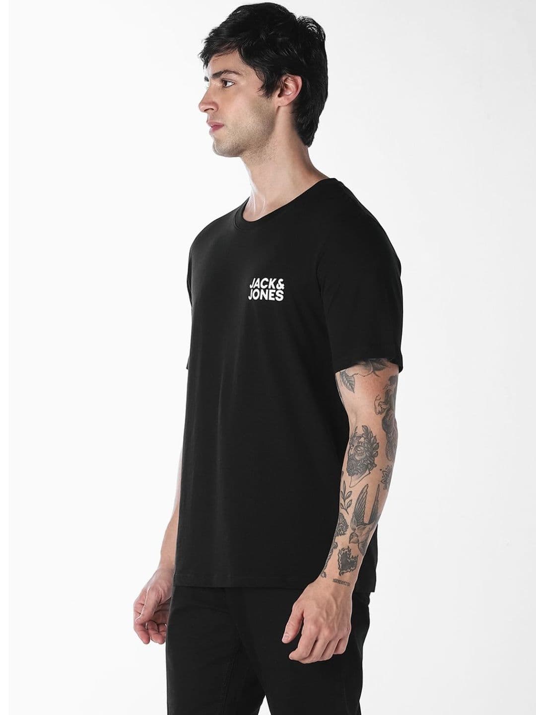 Jack & Jones Men Brand Logo Printed Slim Fit T-shirt thumbnail 3