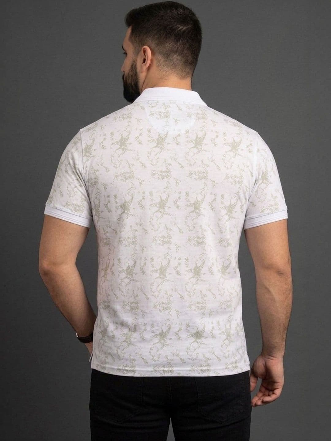 Mast & Harbour Men Printed Polo Collar Pockets T-shirt thumbnail 3