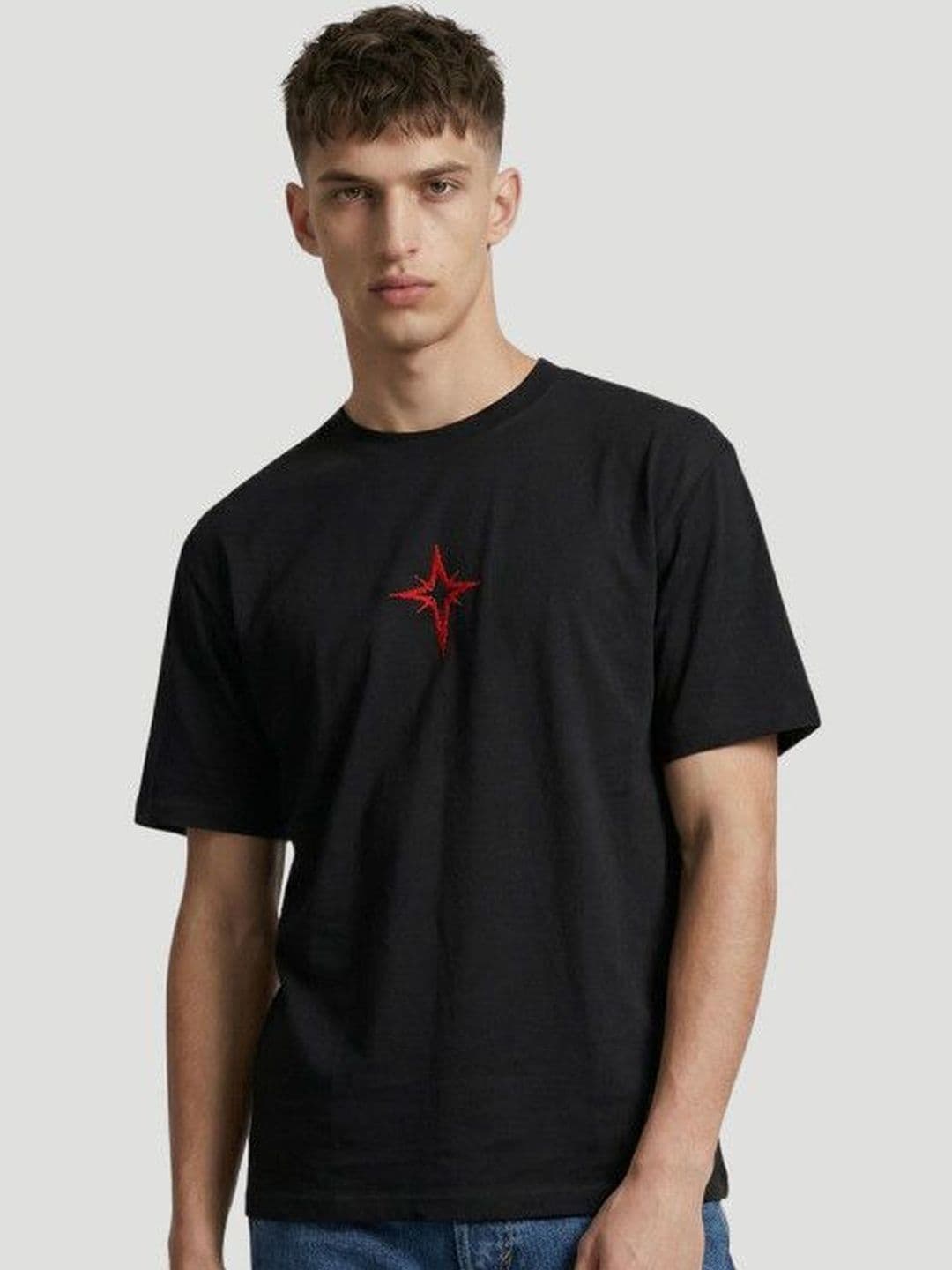 Hubberholme Men Typography Printed Cotton Drop-Shoulder Sleeves T-shirt thumbnail 5