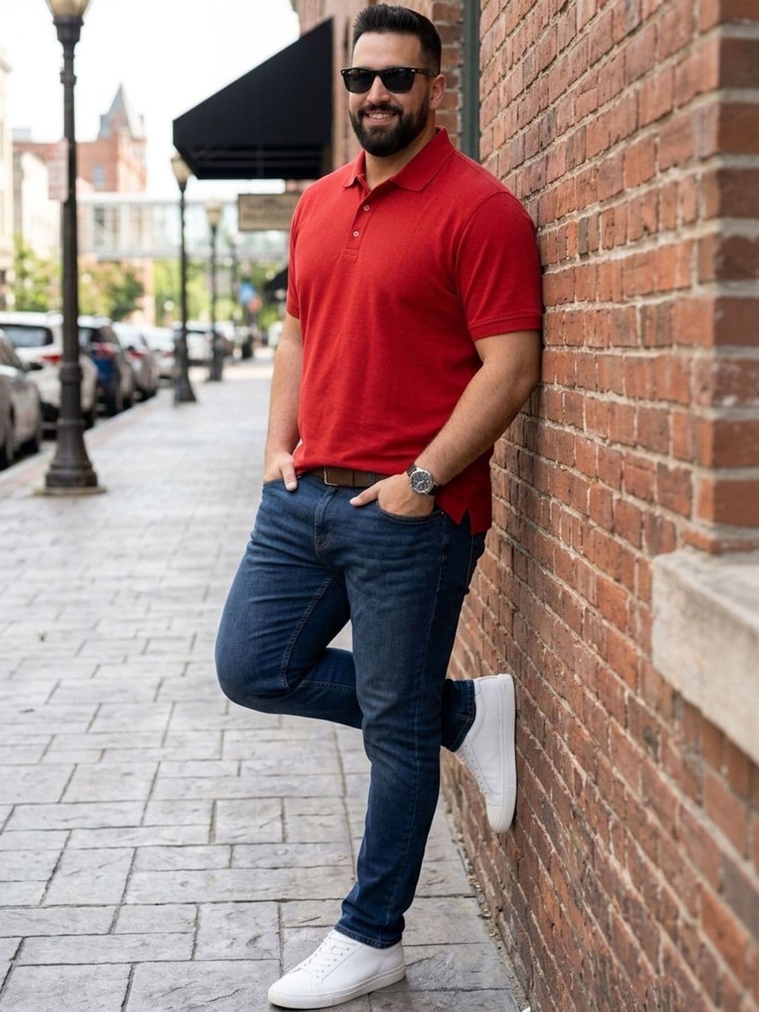 Mast & Harbour Men Polo Collar Cotton T-shirt thumbnail 3