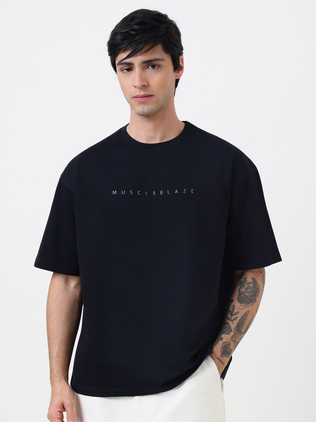 MuscleBlaze Unisex Typography Printed Round Neck Cotton T-shirt thumbnail 6