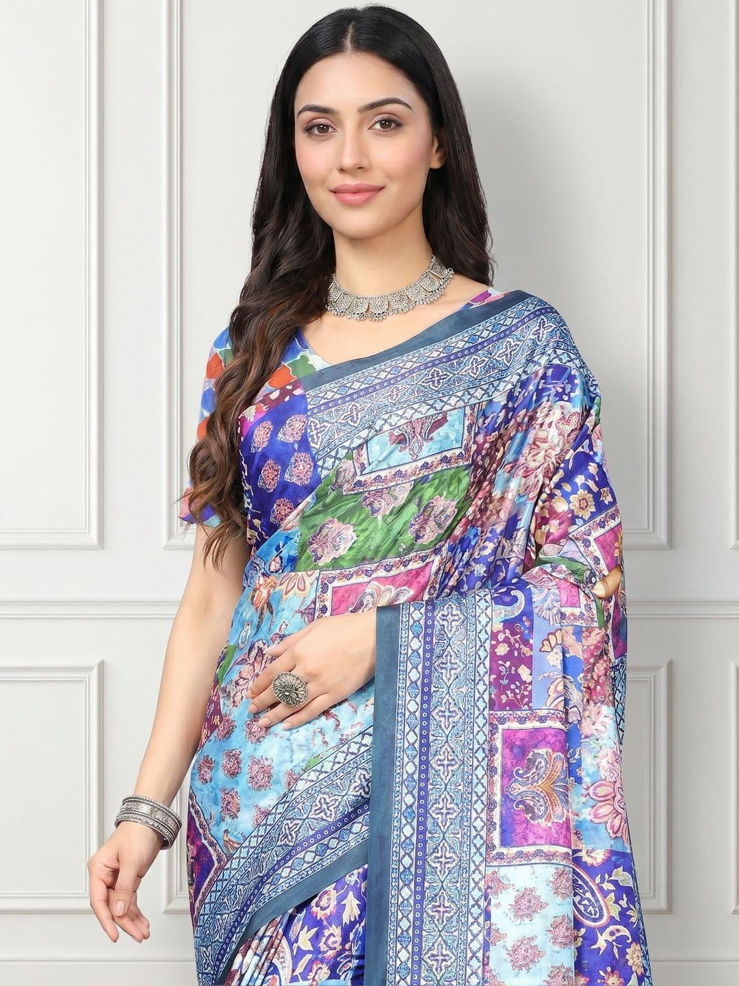 Anouk Mirage Ethnic Motifs Art Silk Designer Saree thumbnail 4